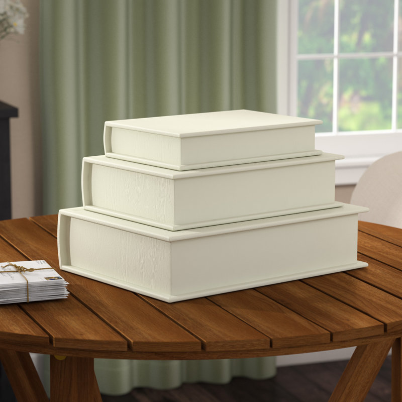 Alcott Hill® 3 Piece Decorative Book Box Set & Reviews Wayfair